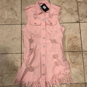 Pink Denim Dress